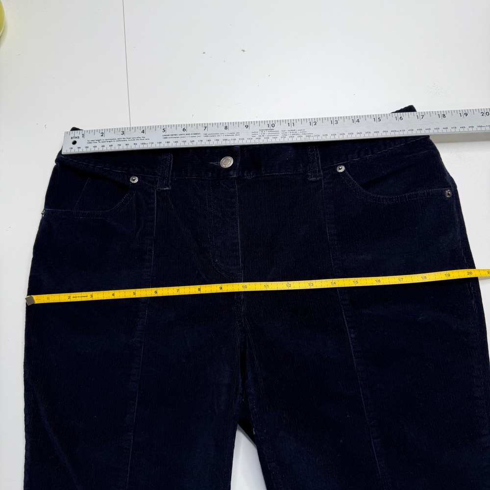 London Jean Corduroy Pants Women 12 Extra Long Navy Stretch Christie Fit Preppy - Picture 6 of 9